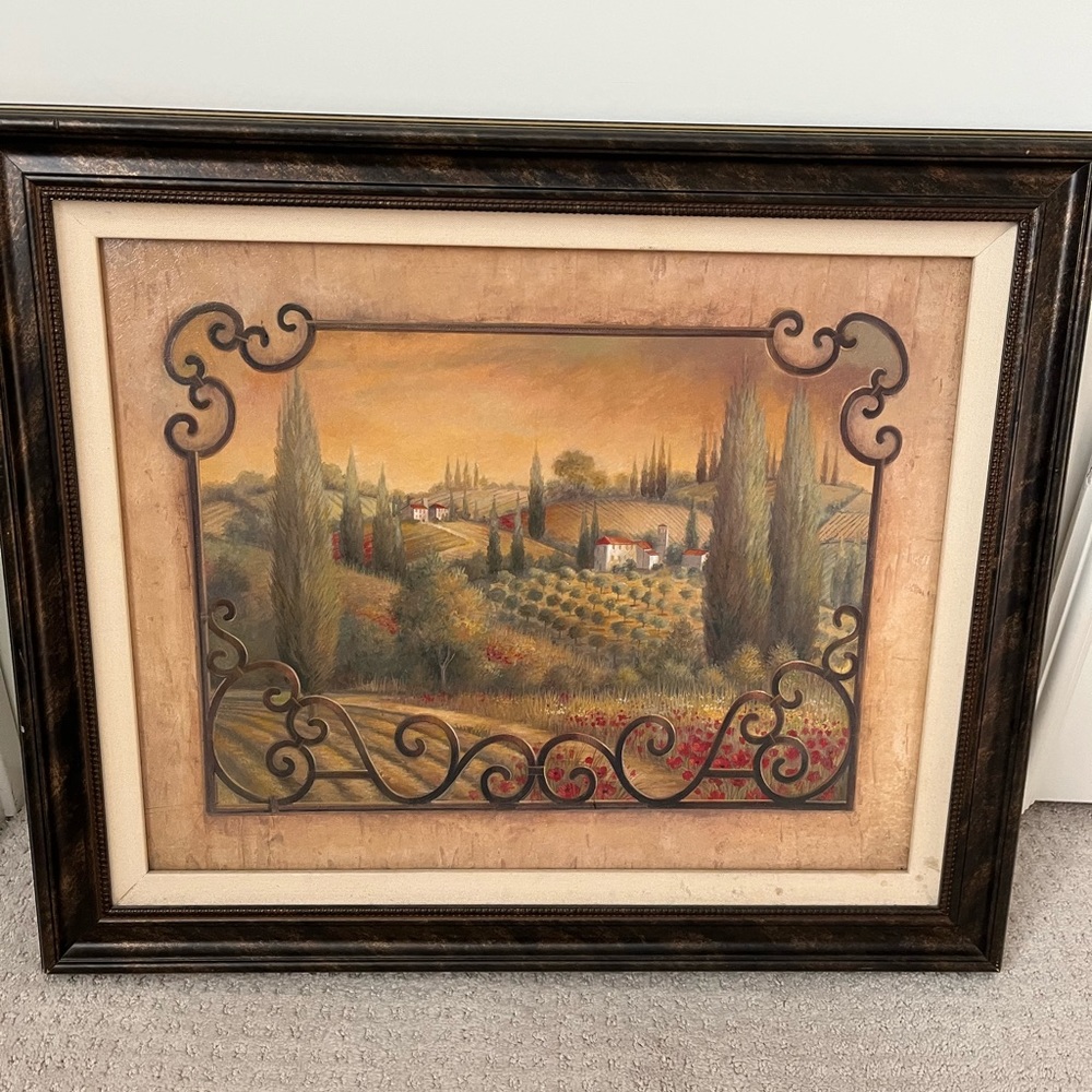 Country side picture in frame